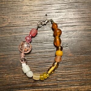 Handmade sunset beaded bracelet